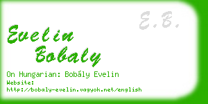 evelin bobaly business card